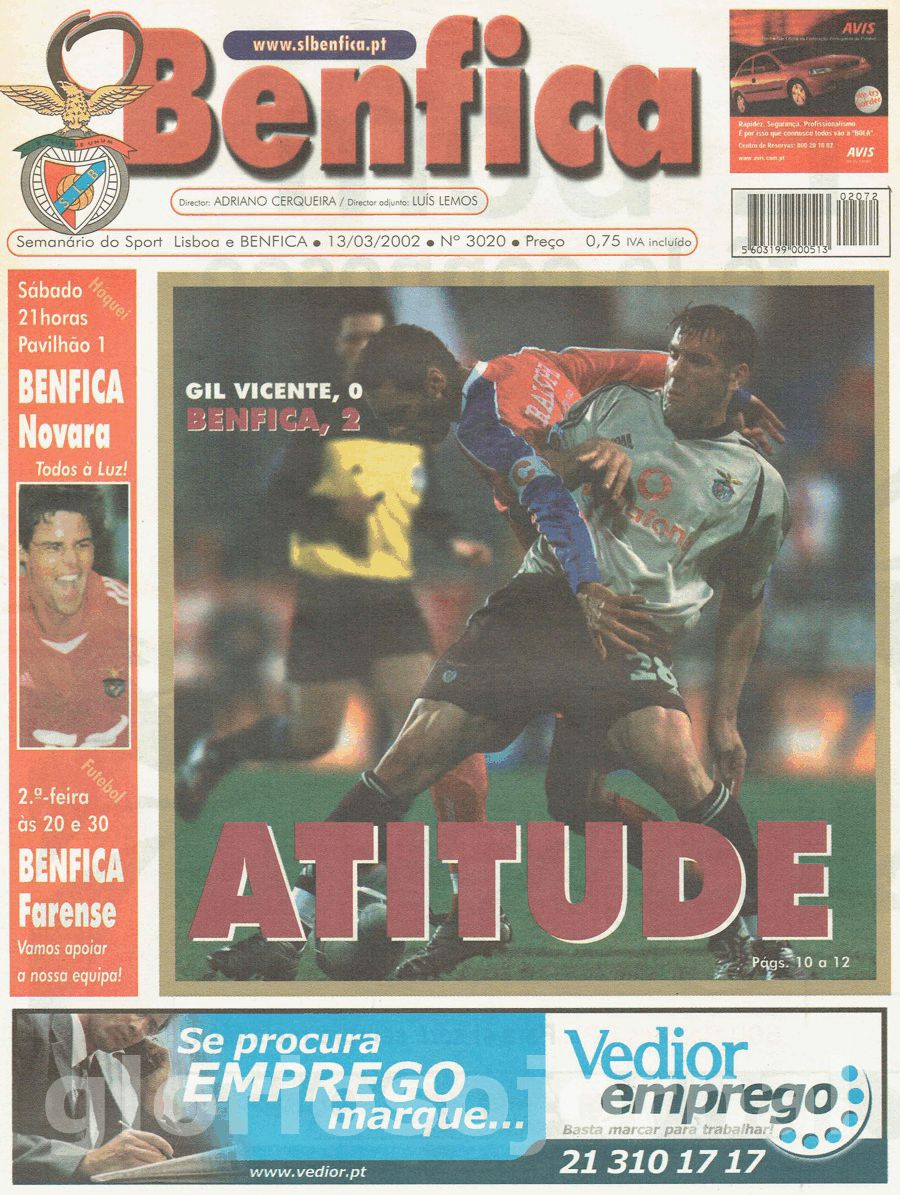 jornal o benfica 3020 2002-03-13